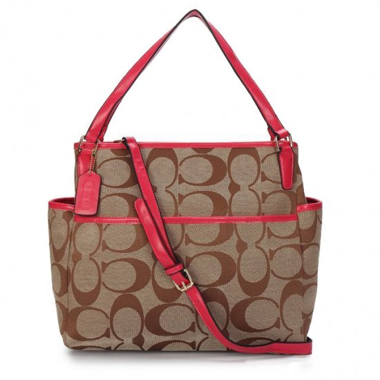 Coach Baby In Signature C Fabric Medium Camel Totes ANW | Coach Outlet Canada - Click Image to Close
